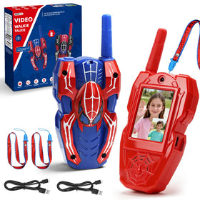 YOTOY Spider video walkie front view showing kid-friendly design for easy outdoor communication