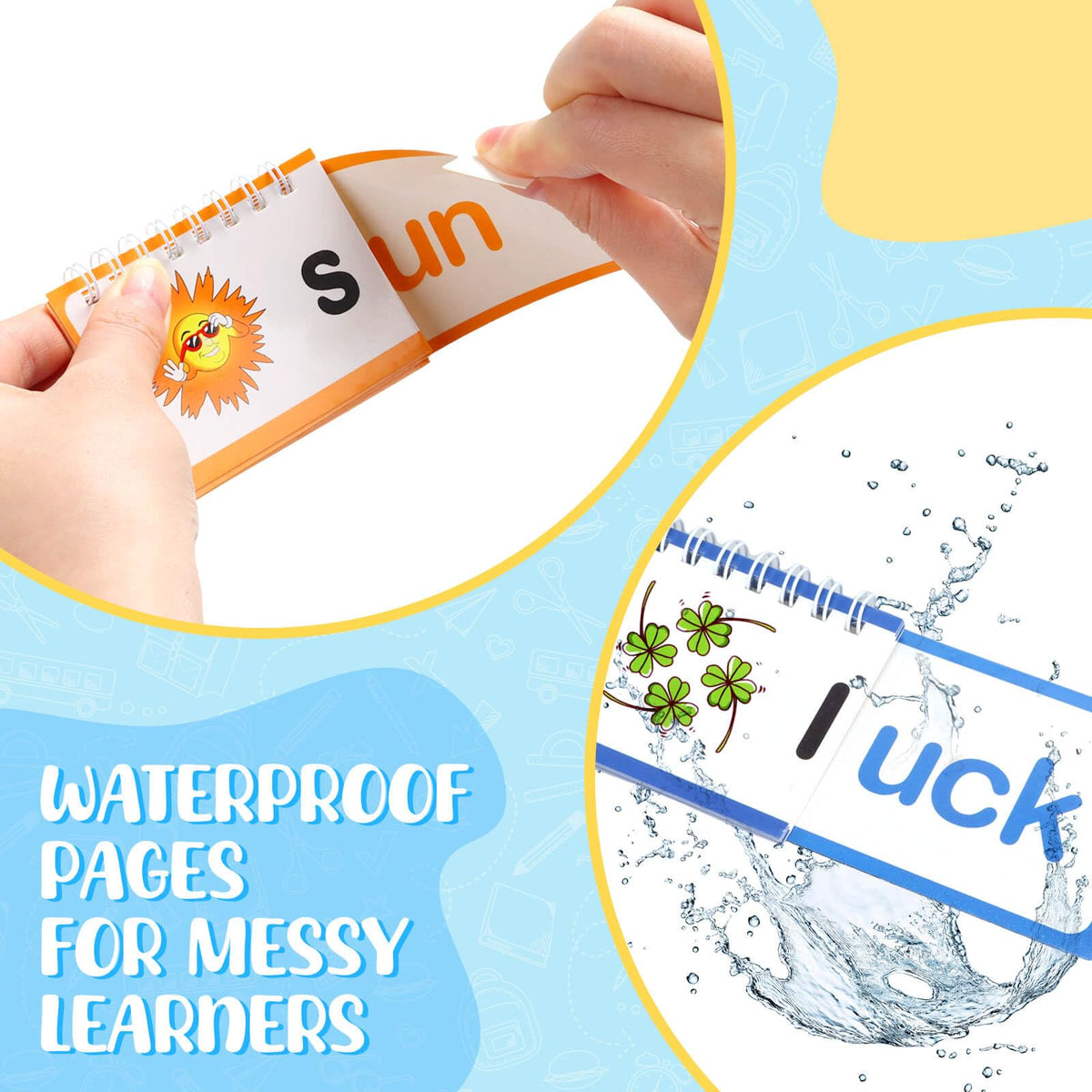 YOTOY waterproof durable material stands up to spills and everyday use.