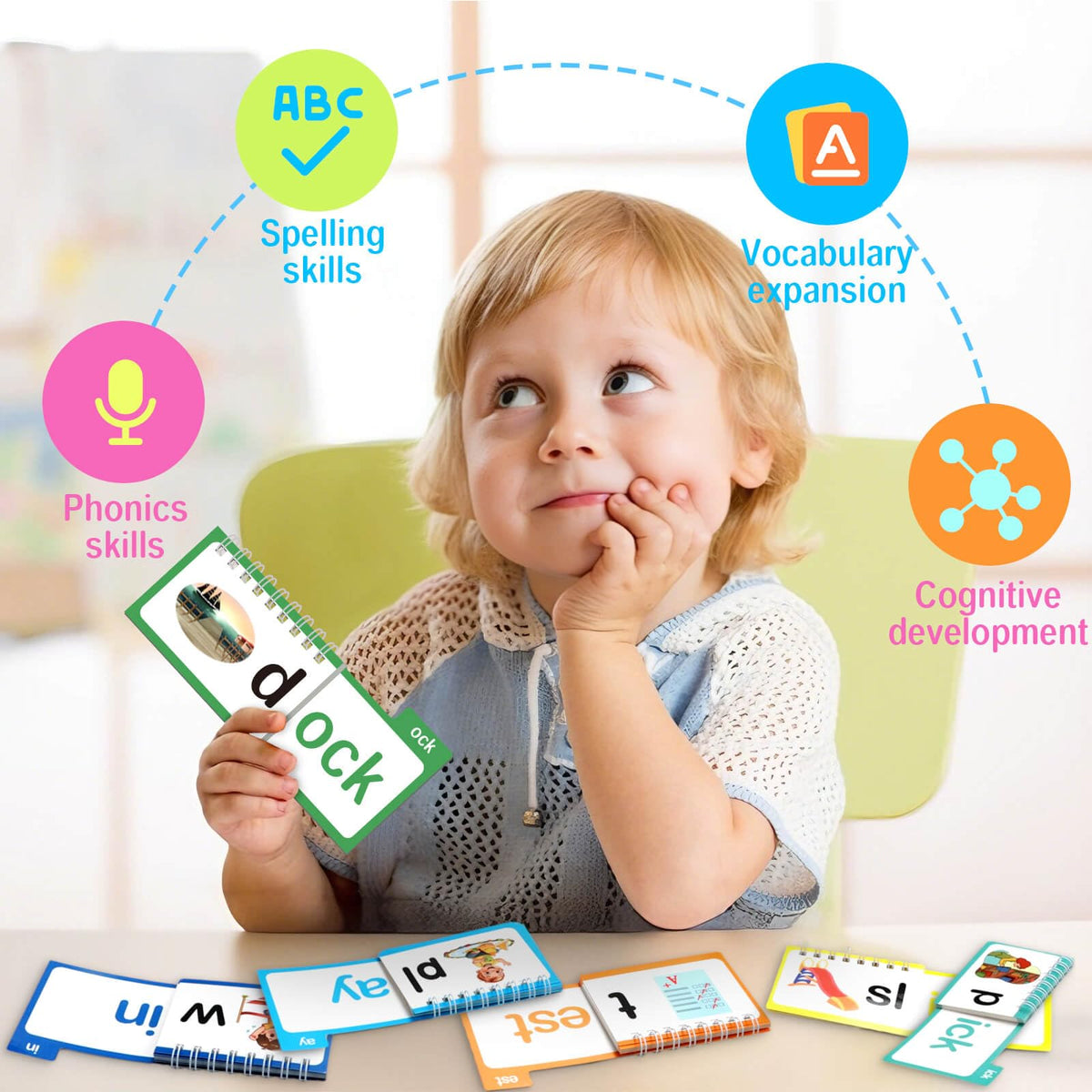 YOTOY word family ABC illustrations reinforce vocabulary through vivid pictures.
