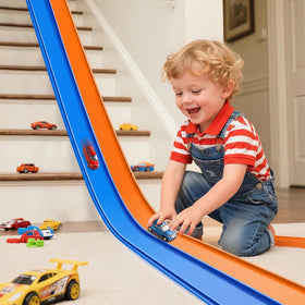 Yottix 15 ft flexible track in unlimited shape mode for imaginative play and quick setup