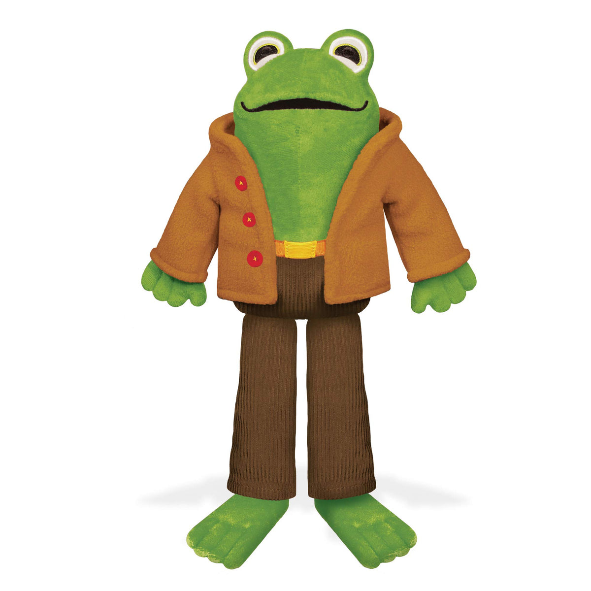 YOTTOY Frog plush front view, soft and cuddly for cozy play and storytelling