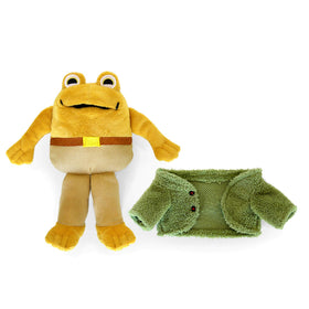 YOTTOY Toad plush jacket detail highlights removable coat and styling options.
