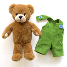 YOTTOY Corduroy Bear hidden blue button encourages imaginative play