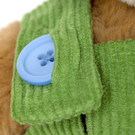 YOTTOY Corduroy Bear removable overalls buttons for dress-up