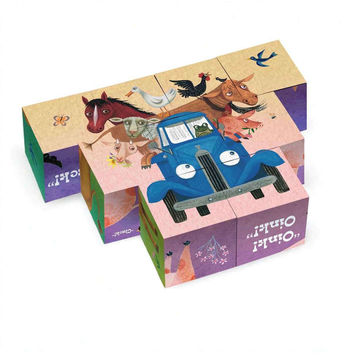 YOTTOY Little Blue Truck puzzle blocks ready for exploration and sequence building