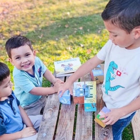 YOTTOY Little Blue Truck set presented as a thoughtful gift option in packaging