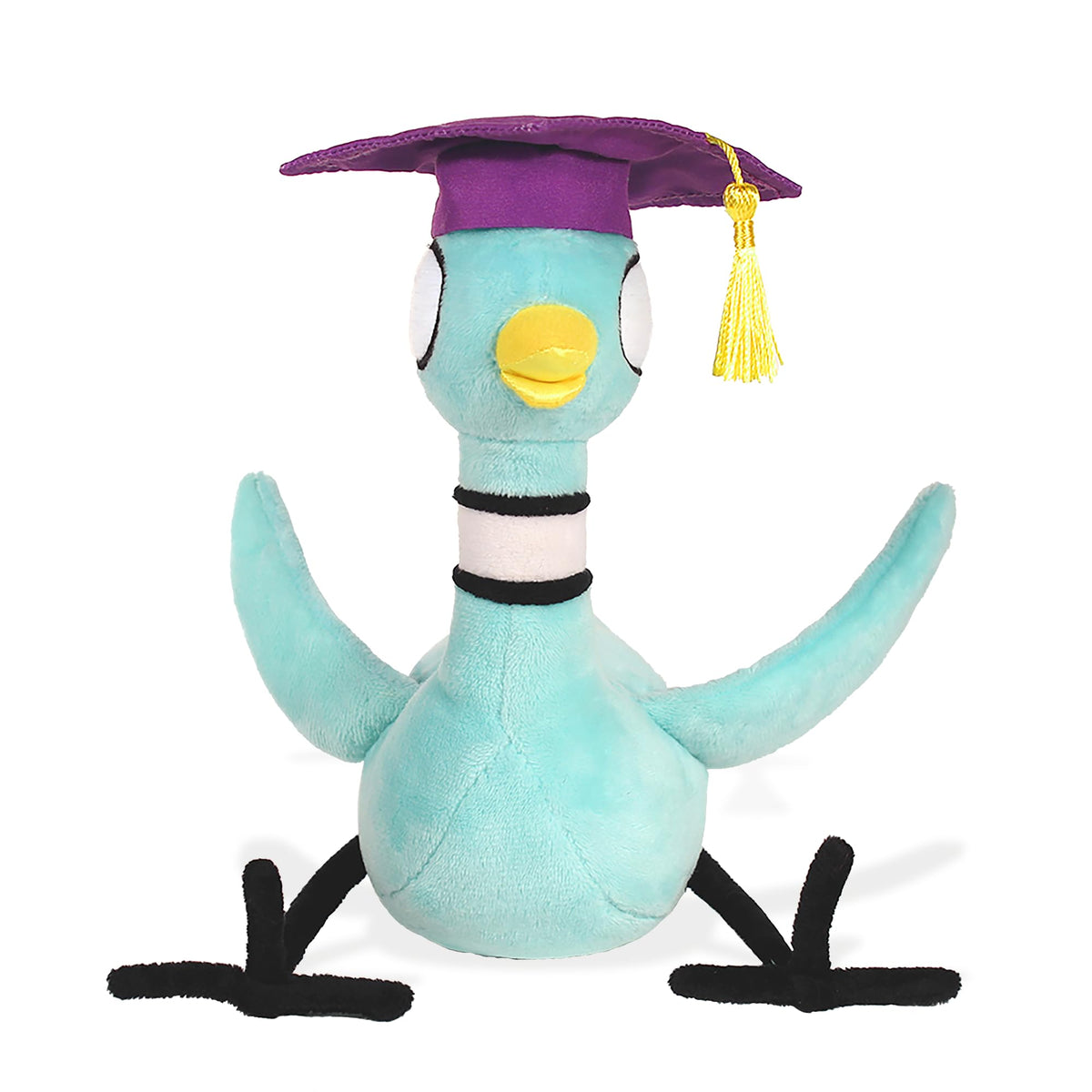 Close-up of embroidered eyes on the YOTTOY Pigeon plush