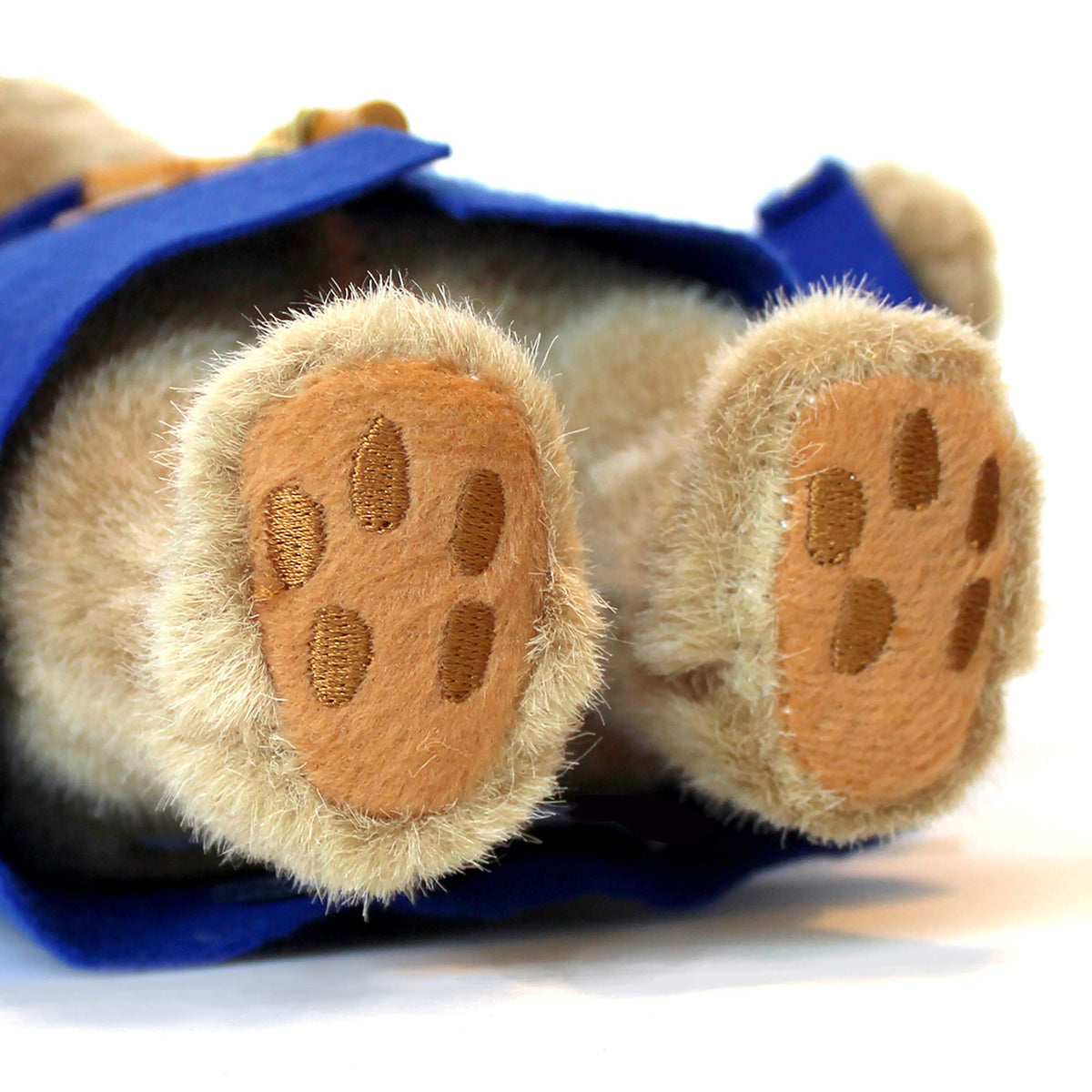 YOTTOY Paddington Bear with shiny eyes and embroidered smile for comforting hugs.