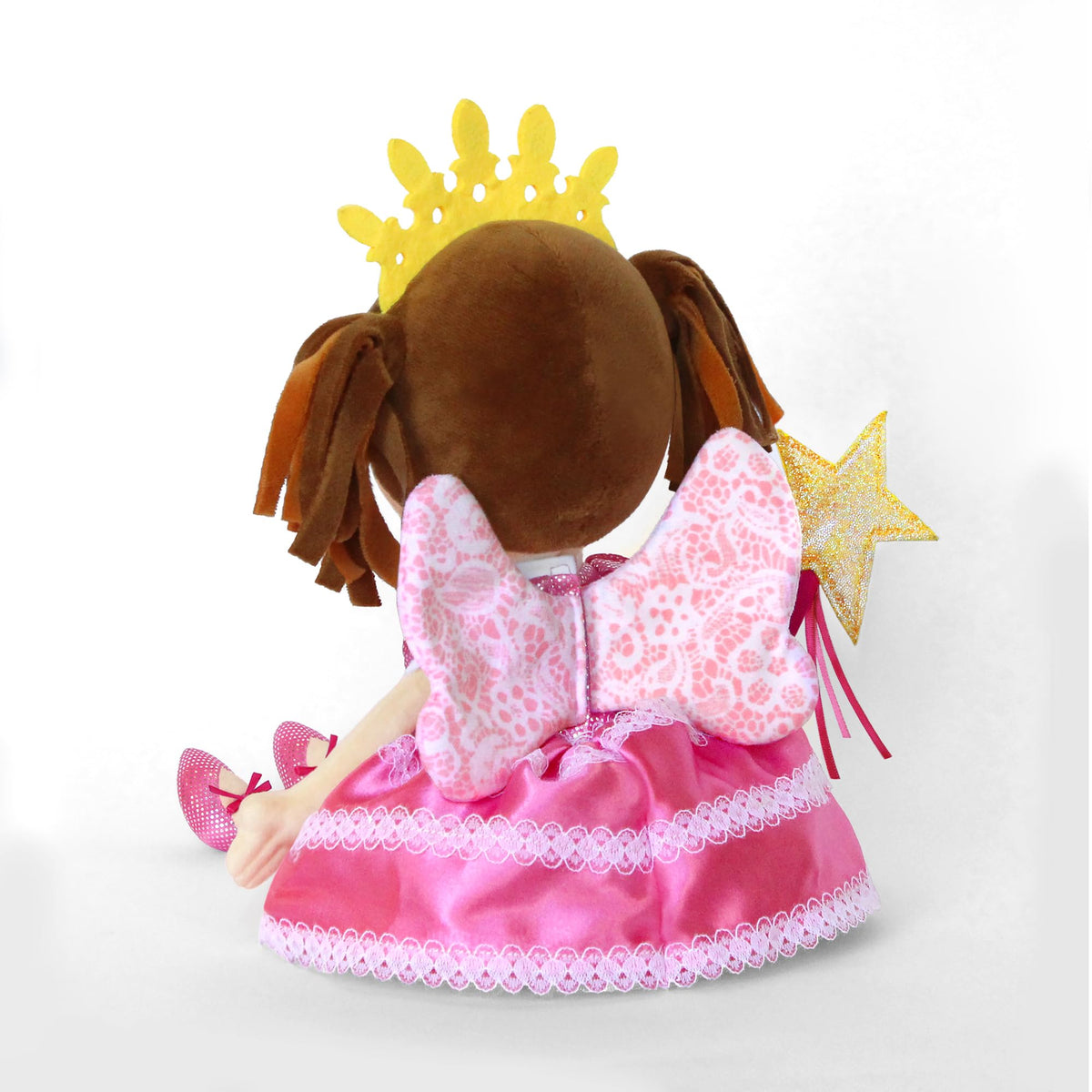 YOTTOY Pinkalicious dress details with sparkling bodice and lace trim