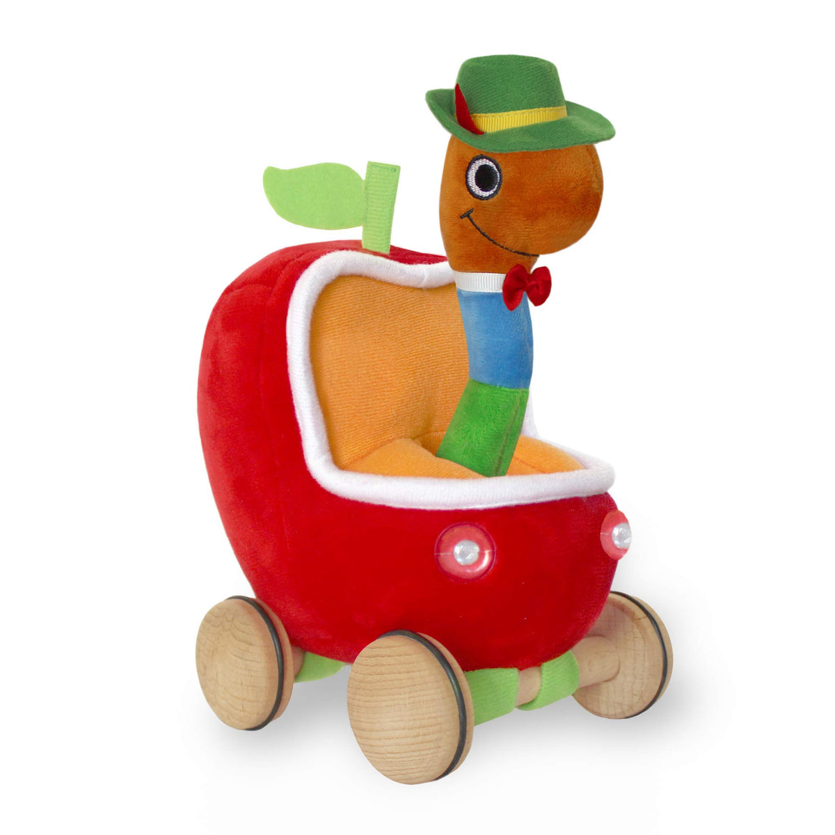 YOTTOY Lowly Worm with green alpine hat and accessories