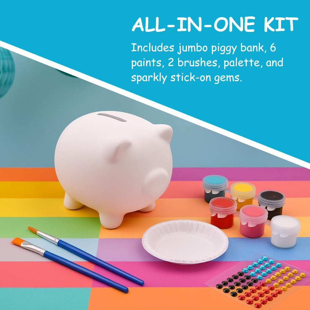 YOU DO IT piggy bank kit six paints for vibrant color mixing
