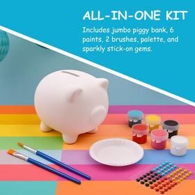 YOU DO IT piggy bank kit six paints for vibrant color mixing