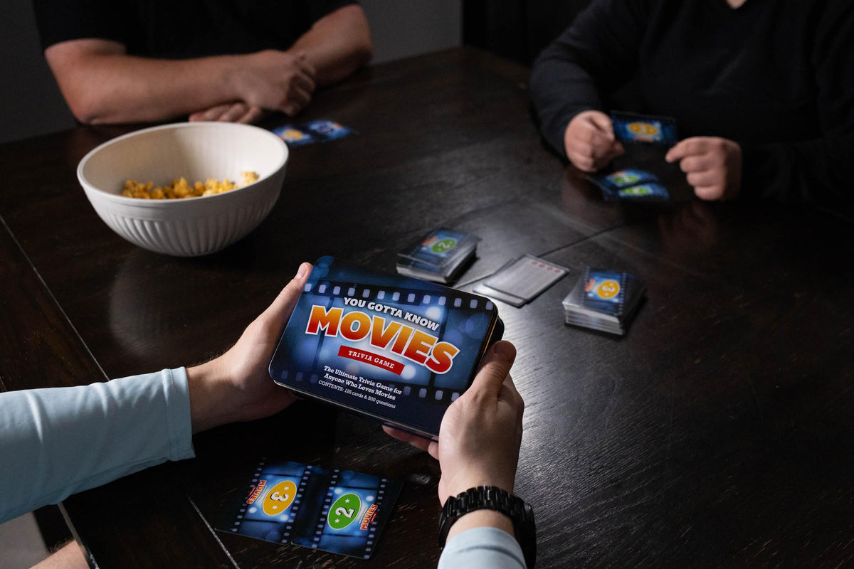 You Gotta Know Movies family game night ready setup.