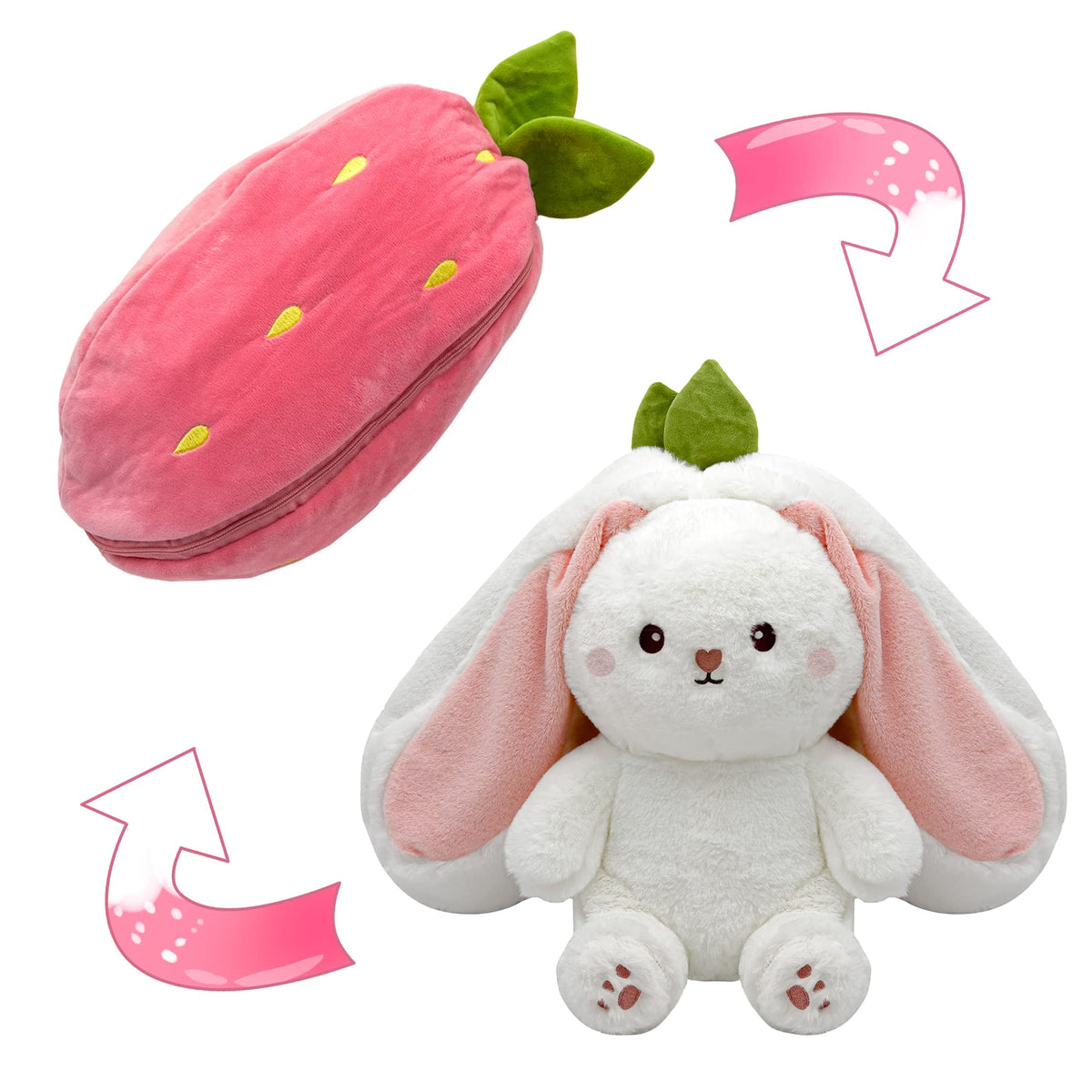 YOUBLEK bunny-stuffed-face shows a soft plush texture ideal for comforting hugs and decor.