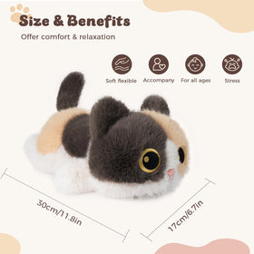 YOUBLEK Calico Cat cuddly companion for home, school, and car use.