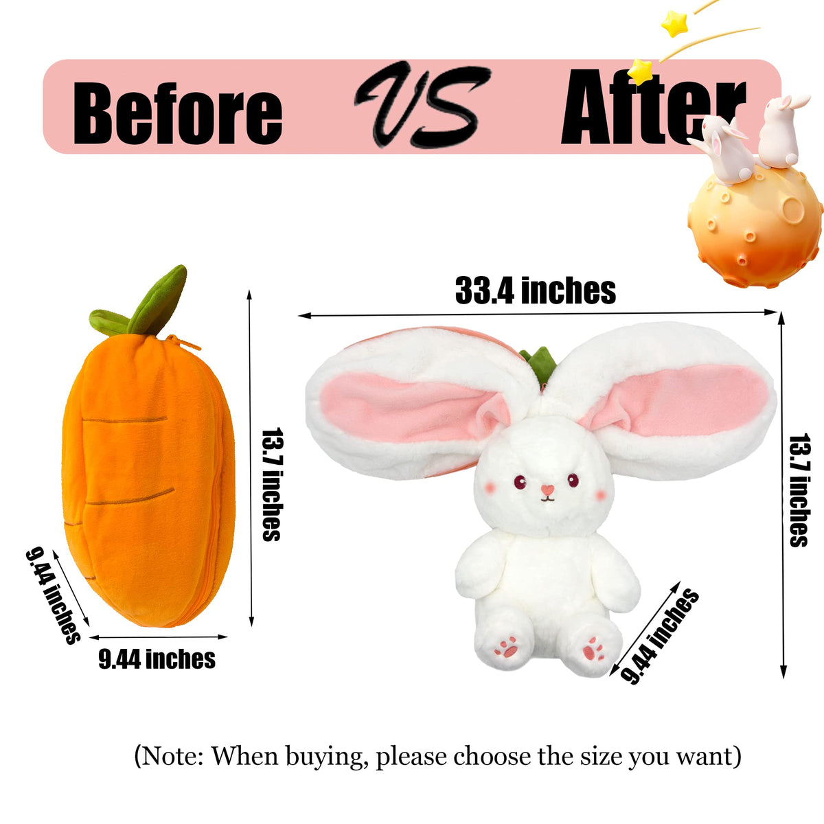 YOUBLEK Easter gift bunny plush brightens Easter baskets.