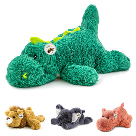 YOUBLEK green dinosaur weighted plush 16-inch for calming hugs and sensory play