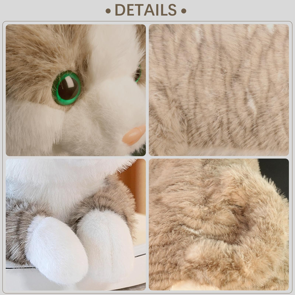 YOUBLEK safe-material weighted cat plush designed for home and travel