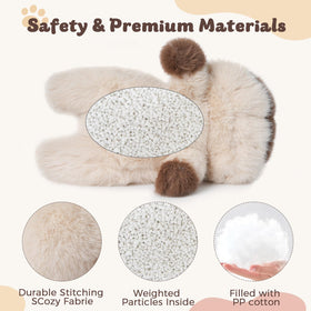 YOUBLEK soft weighted cat plush in a sitting pose for home decor.