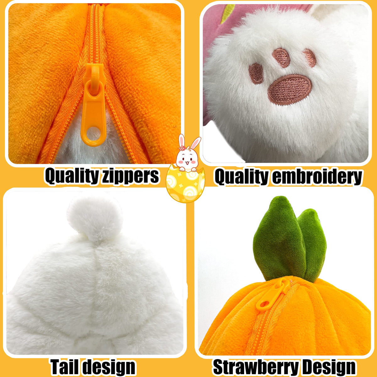 YOUBLEK bunny pillow is ideal for naps and cozy corners.