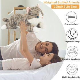 YOUBLEK weight-distributed plush provides balanced support during lap cuddles