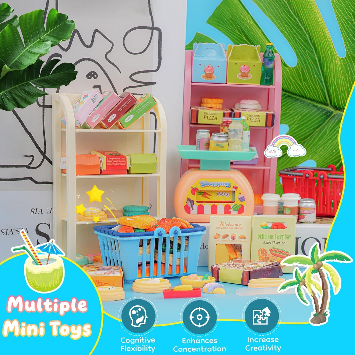 YOUHORYA mini-food-items-variety adds vivid textures for pretend meals