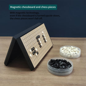 YOUKEKOEE Go Set white magnetic stones stay securely on the board.