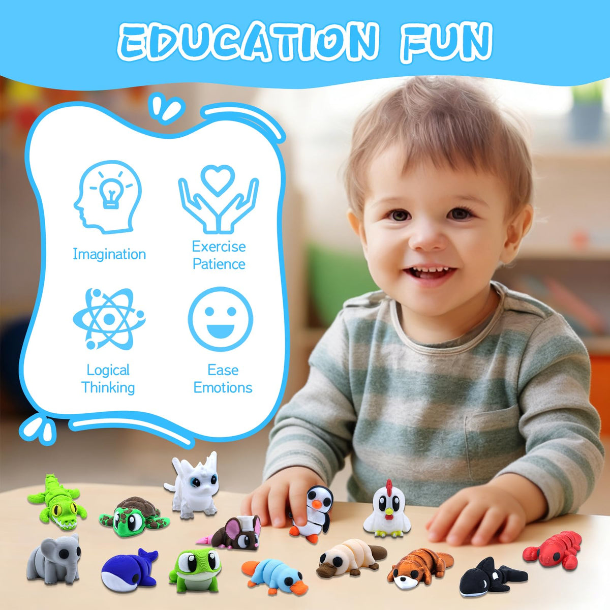 Youkkbbl 3D printed fidget toy: quiet, tactile fun for focus and stress relief