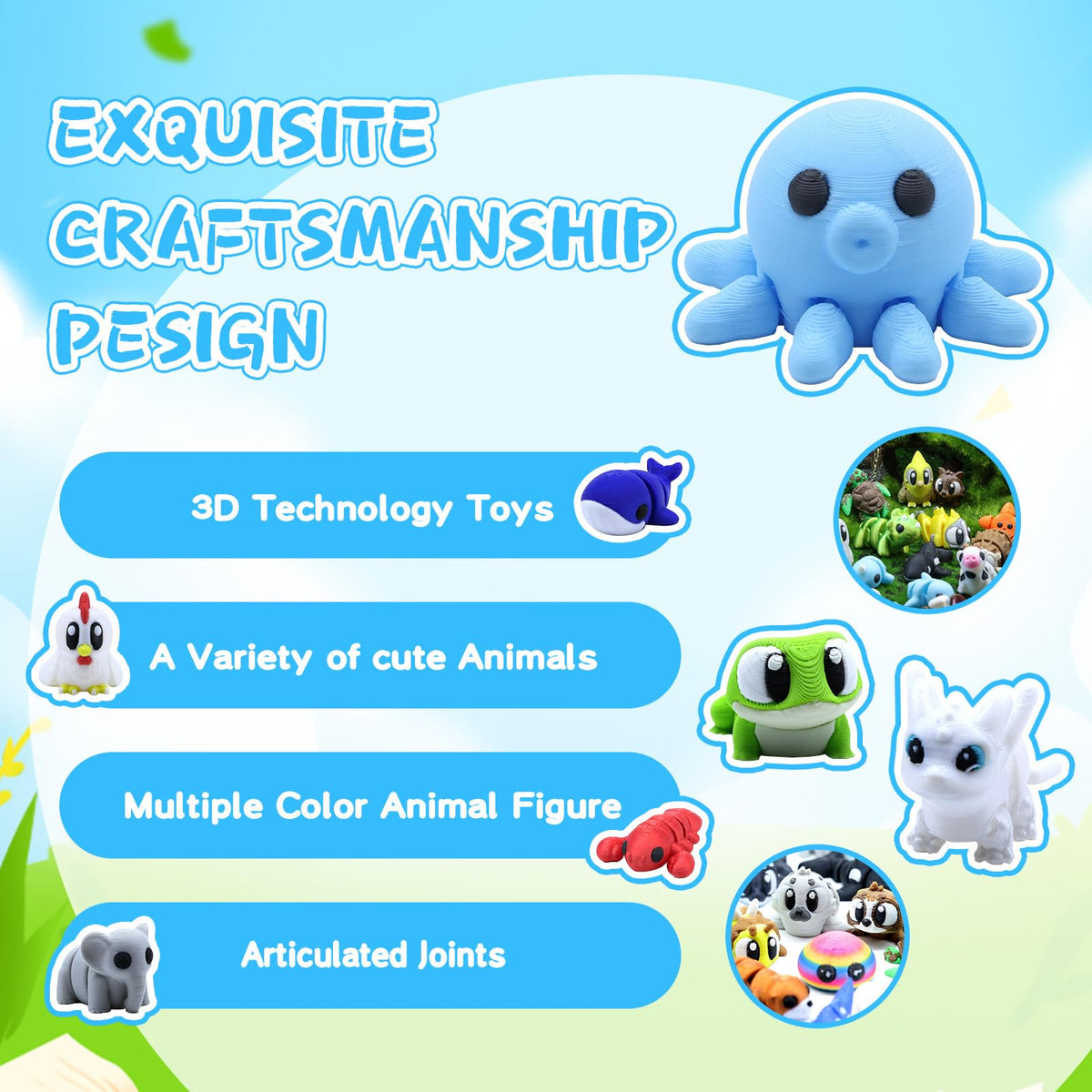 Youkkbbl rotating mini figures: flexible poses for dynamic storytelling and sensory play
