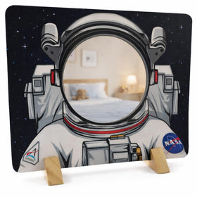 Young Supporters acrylic mirror close-up emphasizes safety and easy toddler exploration.