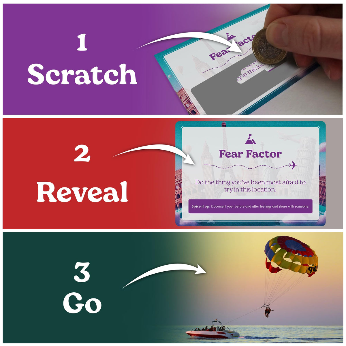 Your Lifestyle Business 50 adventure prompts card, ready to spark spontaneous experiences.