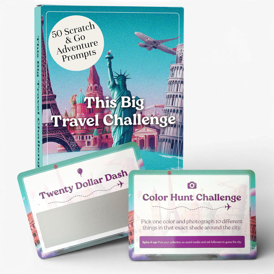 Your Lifestyle Business scratch-off travel cards cover, offering compact adventure ideas for trips.
