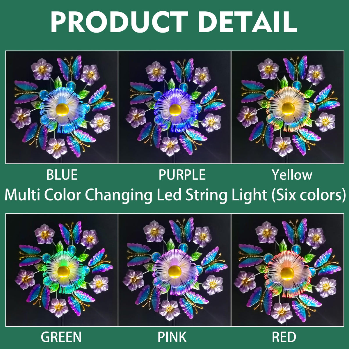 Yourongmao wind spinner installation is quick and secure, ideal for patios, lawns, and borders.