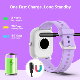 YOUSOKU Kids Watch with magnetic charging for easy recharges.