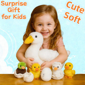 Youthfuljive 12-inch mommy duck close-up, soft fabric and safe stitching.