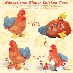 Youthfuljive 9in1 chicken baby chicks attached image for interactive play