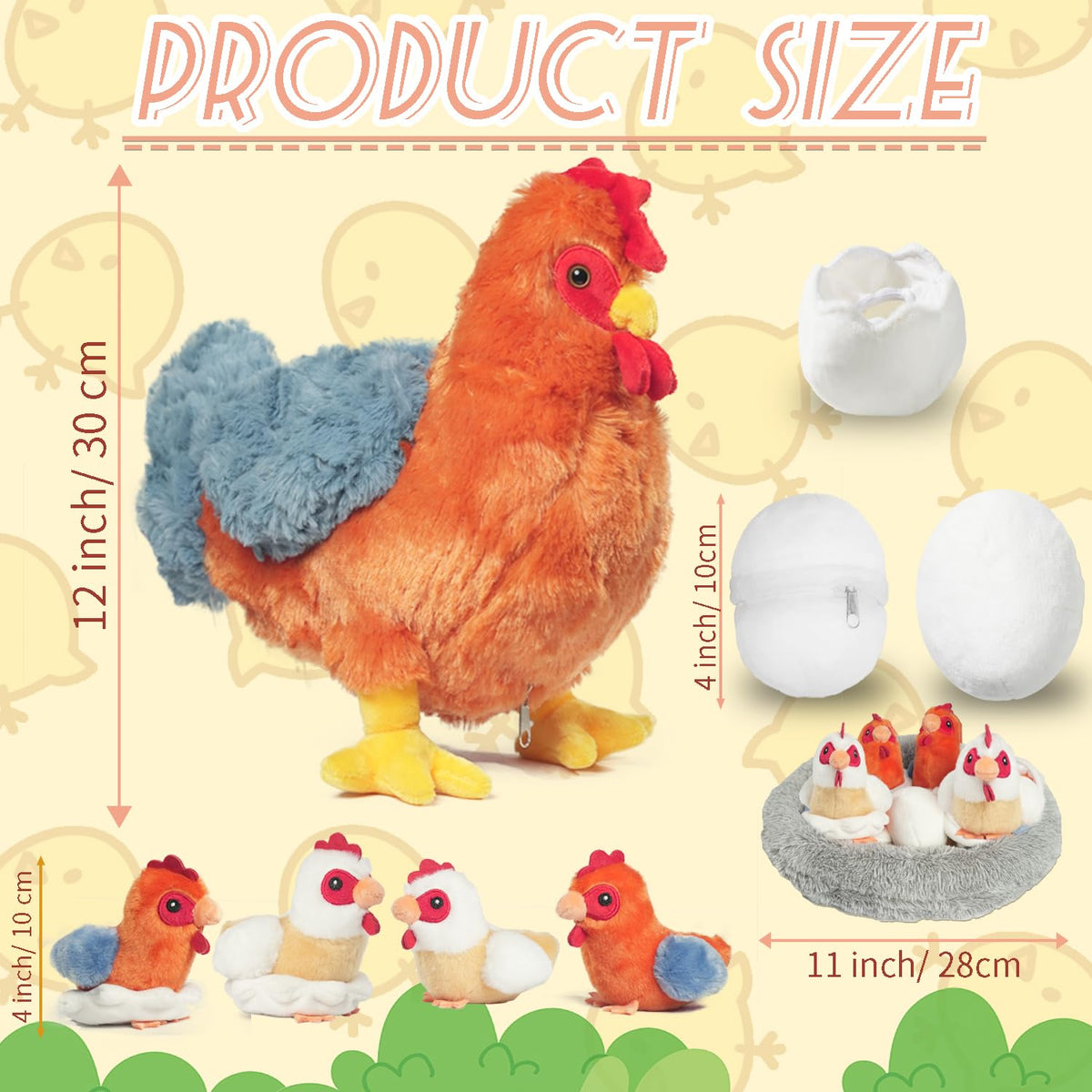 Youthfuljive 9in1 chicken zippered belly close-up showing storage