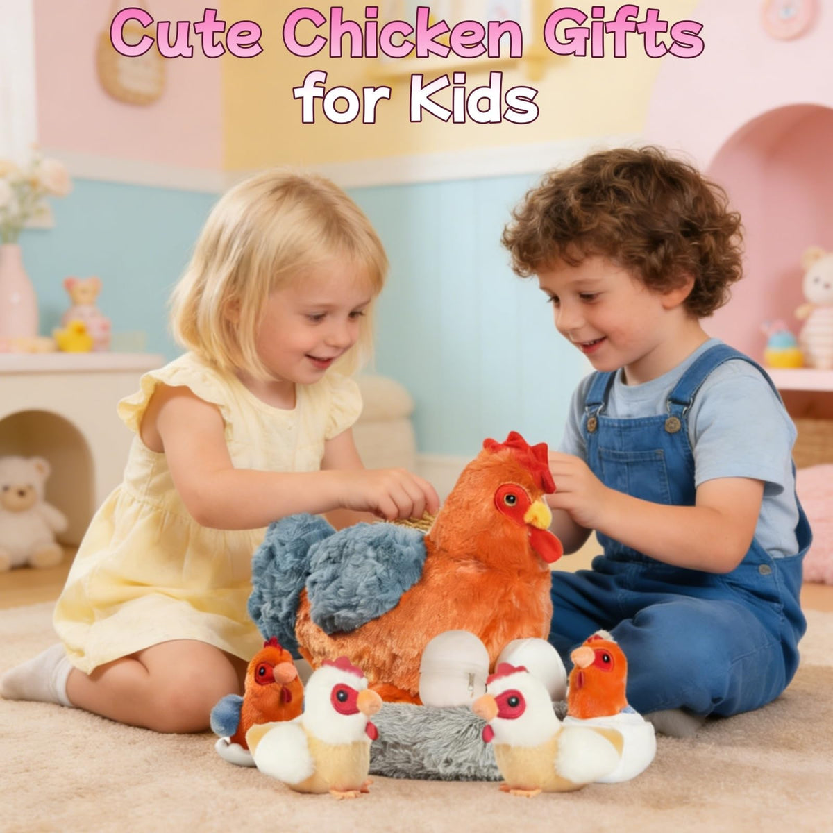 Youthfuljive 9in1 chicken nest with egg for playtime
