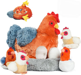 Youthfuljive 9in1 chicken hen plush close-up for cuddling