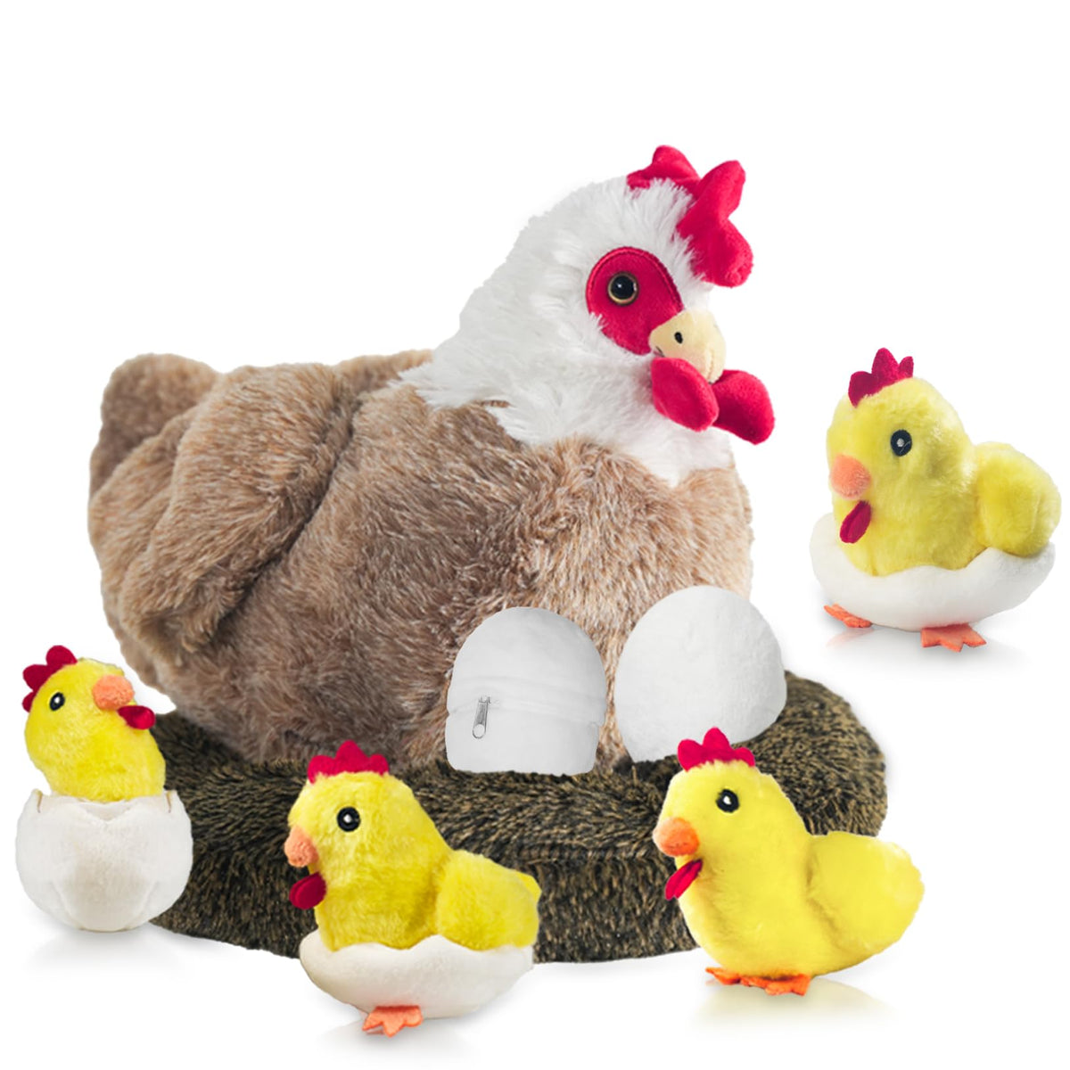 Youthfuljive 9in1 hen plush ready for comforting play