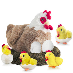 Youthfuljive 9in1 hen plush ready for comforting play