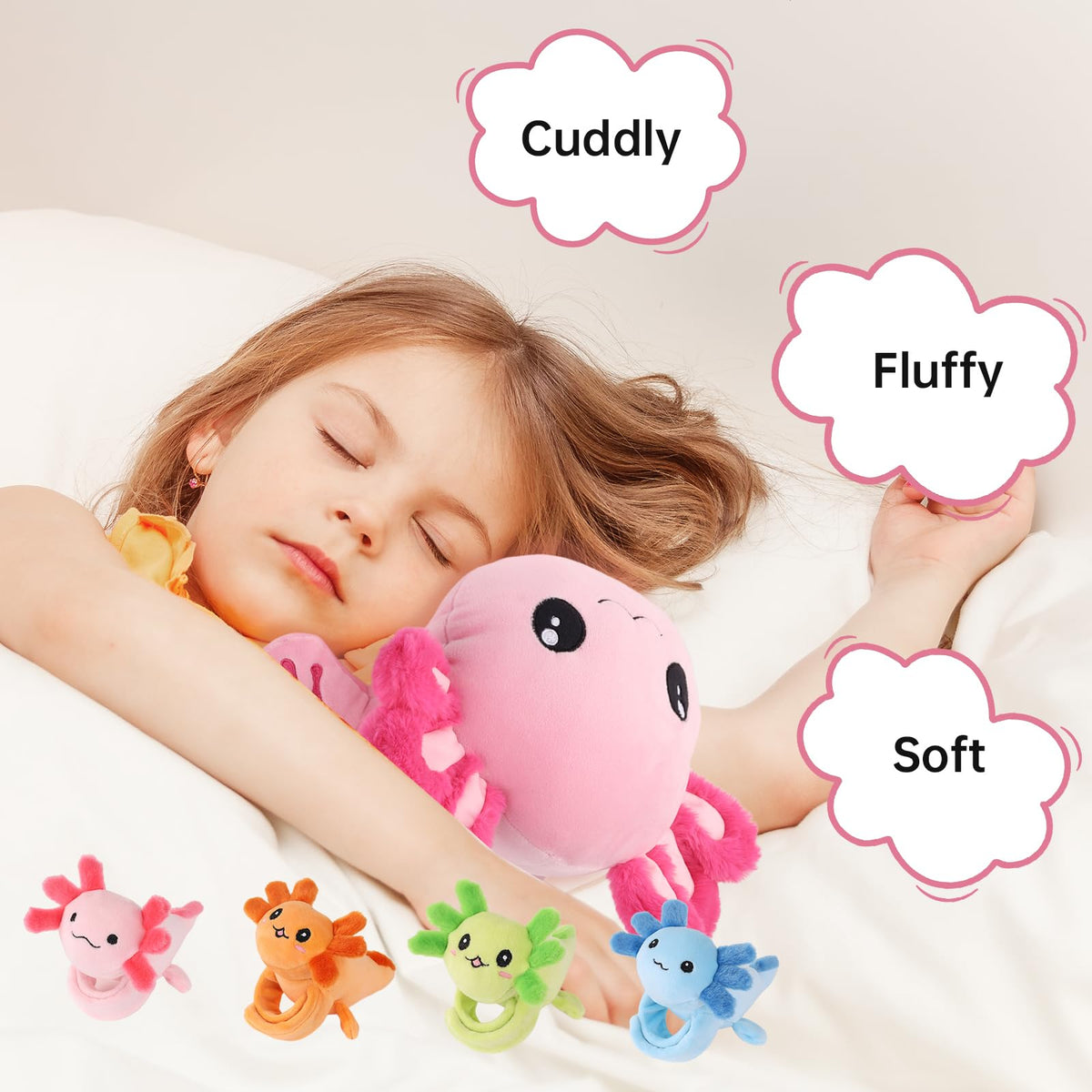 Youthfuljive axolotl plush decor piece to brighten a room
