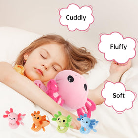 Youthfuljive axolotl plush decor piece to brighten a room