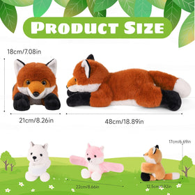 Youthfuljive yellow baby fox plush, bright decor accent for nursery.