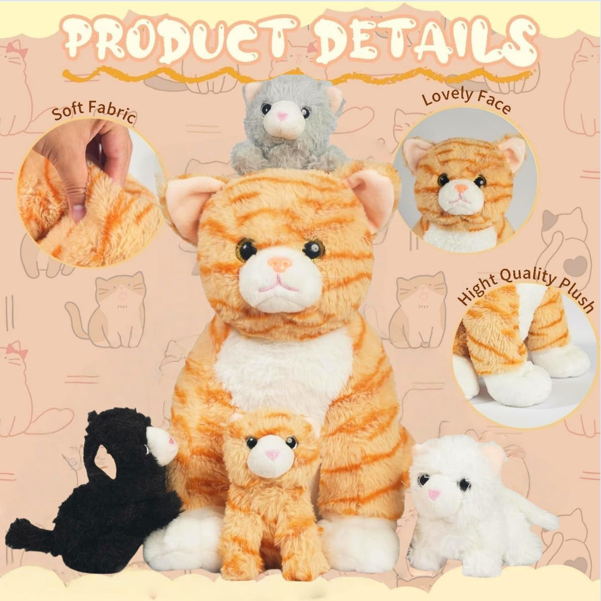 Youthfuljive cat plush ideal as party favor or prize.