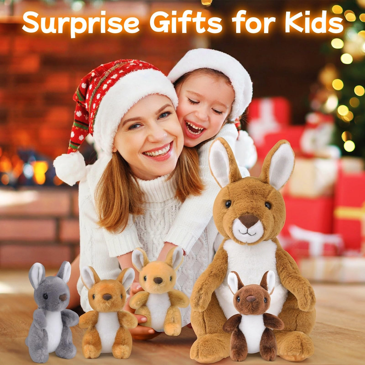 Youthfuljive soft plush kangaroo made with safe materials for cozy cuddling