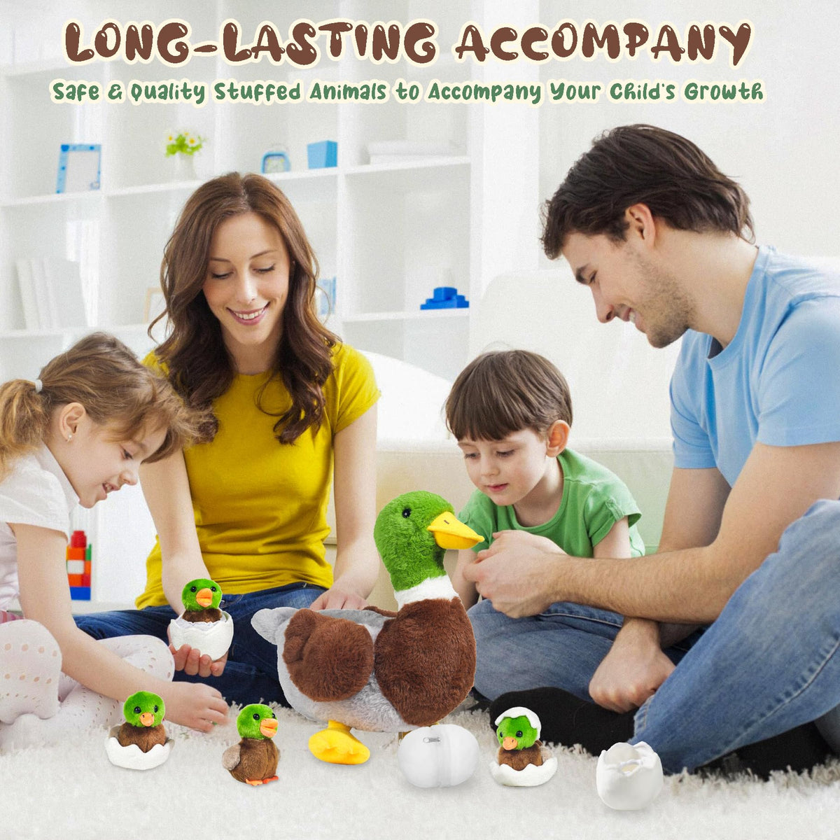 Youthfuljive duck plush pillow, soft decor and bedtime buddy
