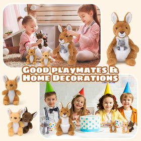 Youthfuljive large mommy kangaroo plush complements kids' playrooms and bedrooms