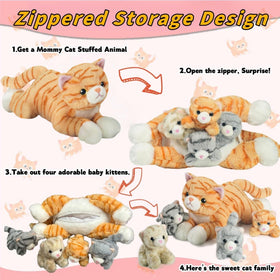Youthfuljive kid-friendly cat plush gift pack ready for birthdays