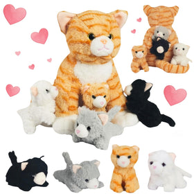 Youthfuljive mommy cat with four babies inside belly for imaginative play.